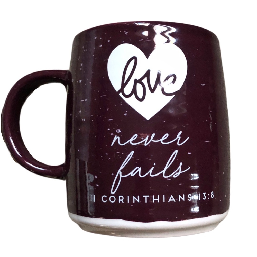 Faith 16oz Gift Mug "Love Never Fails"